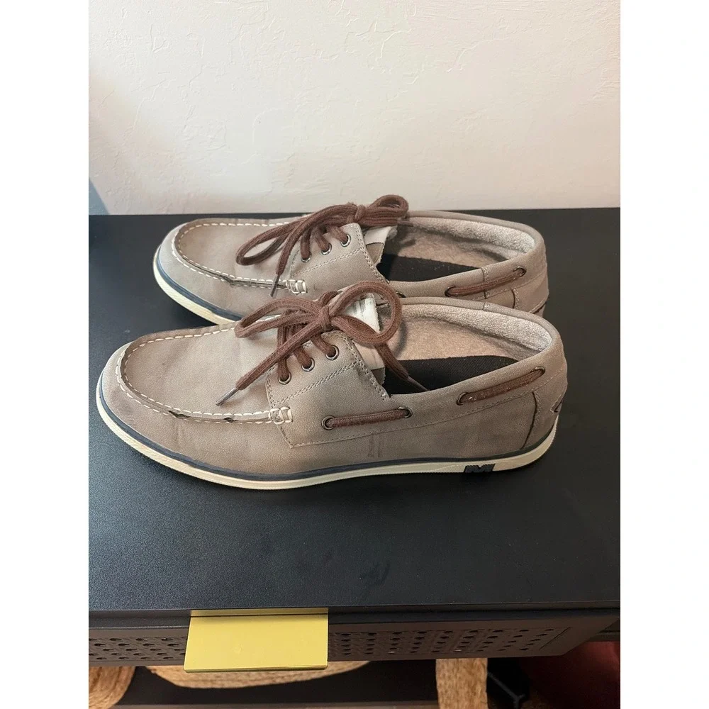 Steve Madden Mens Grey Boat Shoes Ortholite Loafers Size 10 Casual Nautical